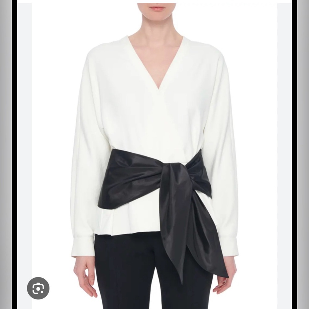 Tibi Chalky Drape Dolman Tie Top